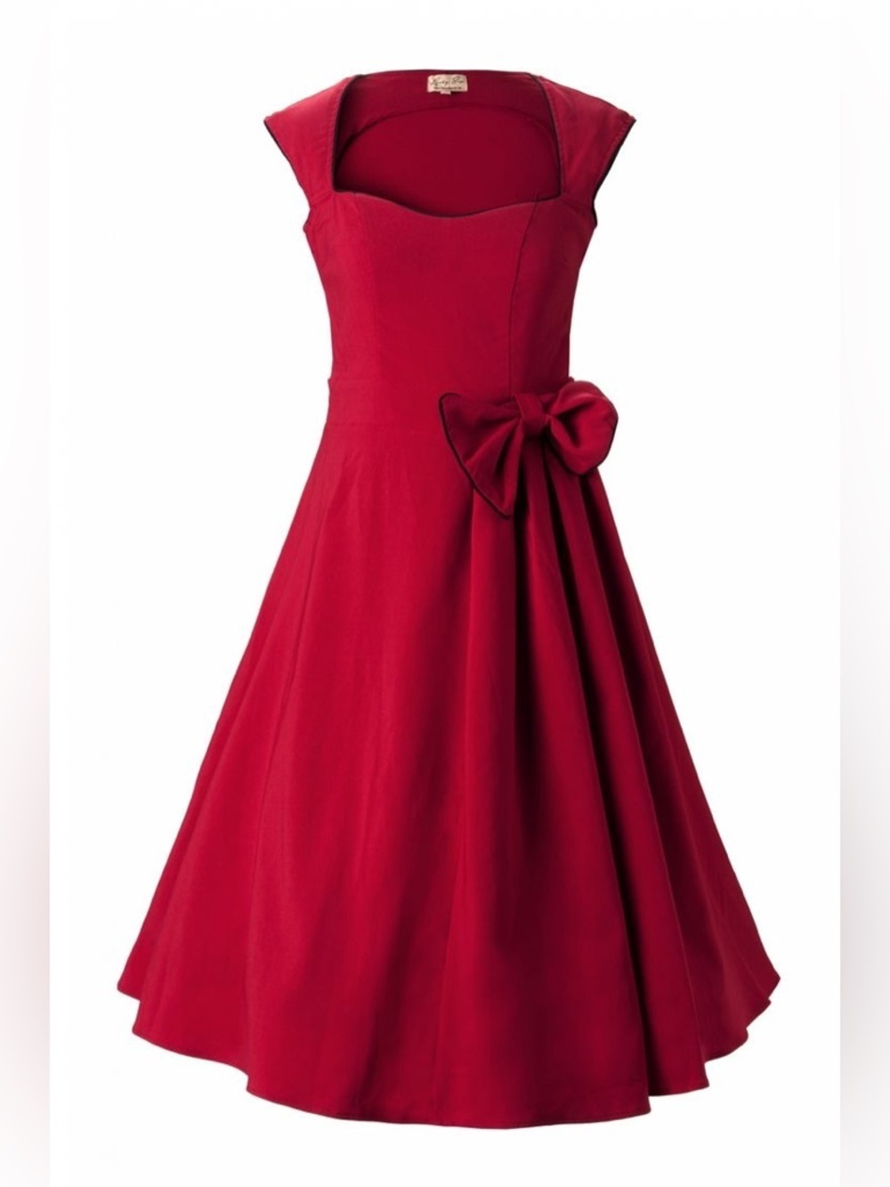 Lindy Bop | Women's Pinup Retro 50s Rockabilly Red Grace Swing Dress Size UK 10